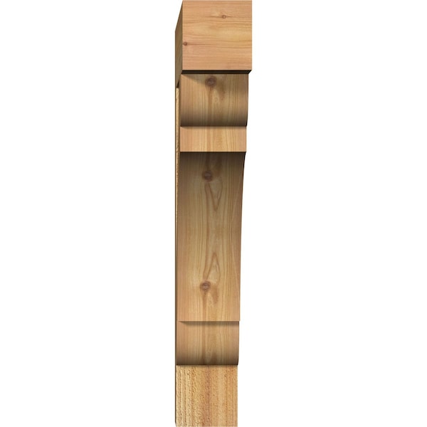 Olympic Block Rough Sawn Bracket, Western Red Cedar, 4W X 22D X 26H